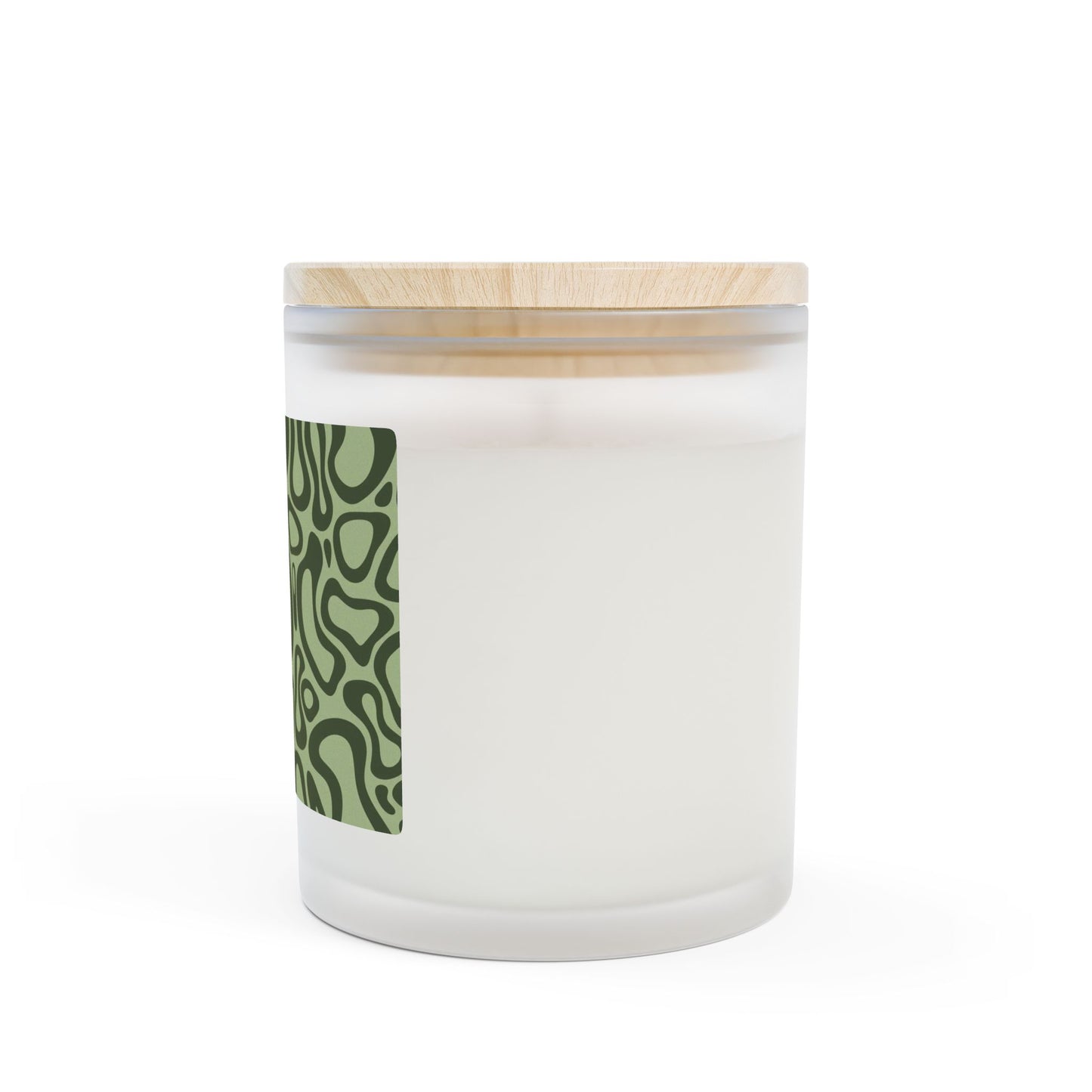 Stylish Frosted Glass Candle with Abstract Design - Home Decor, Relaxation Gift, Aromatherapy, Modern Decor, Unique Gift Idea