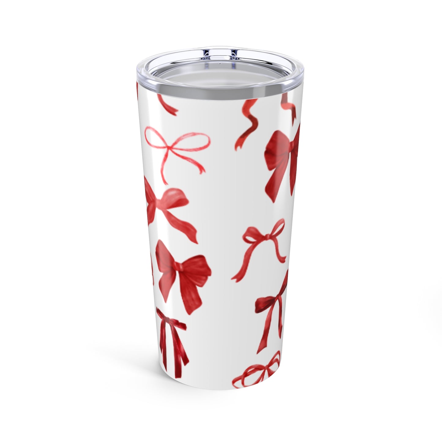 Girly Bow Tumbler 20oz - Cute Travel Mug for Women, Perfect Gift for Birthdays, Christmas, or Just Because - Water Bottle for all Ages