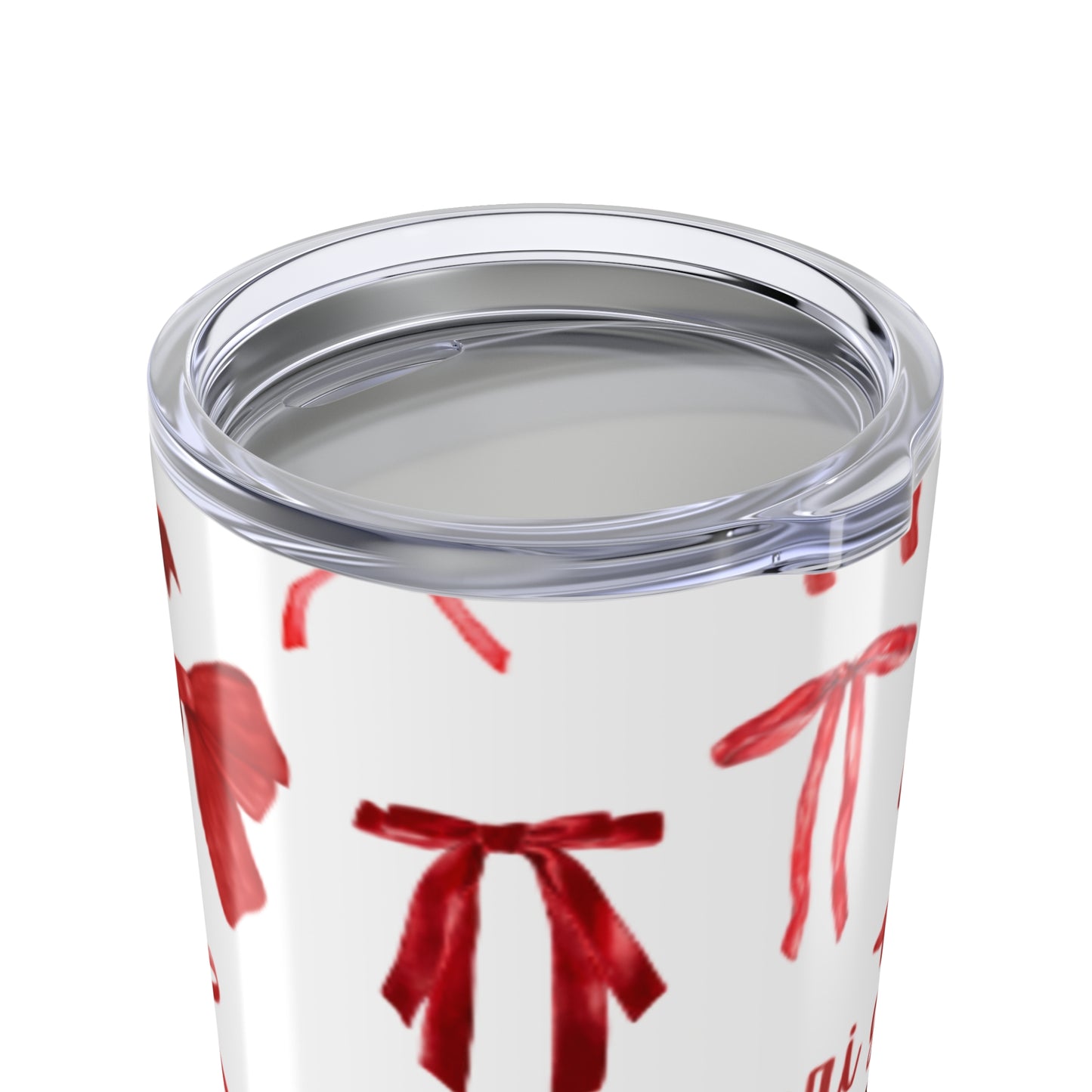 Girly Bow Tumbler 20oz - Cute Travel Mug for Women, Perfect Gift for Birthdays, Christmas, or Just Because - Water Bottle for all Ages