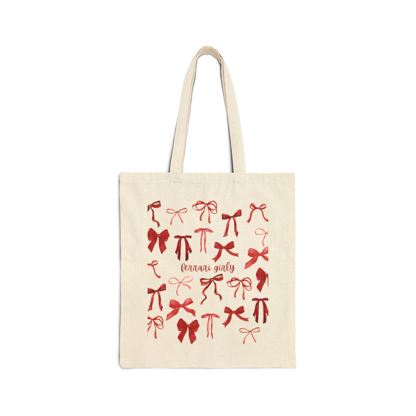 Red Bow Cotton Canvas Tote Bag, Stylish Reusable Shopping Bag, Cute Gift for Her, Eco-Friendly Tote, Perfect for Parties and Gift Giving