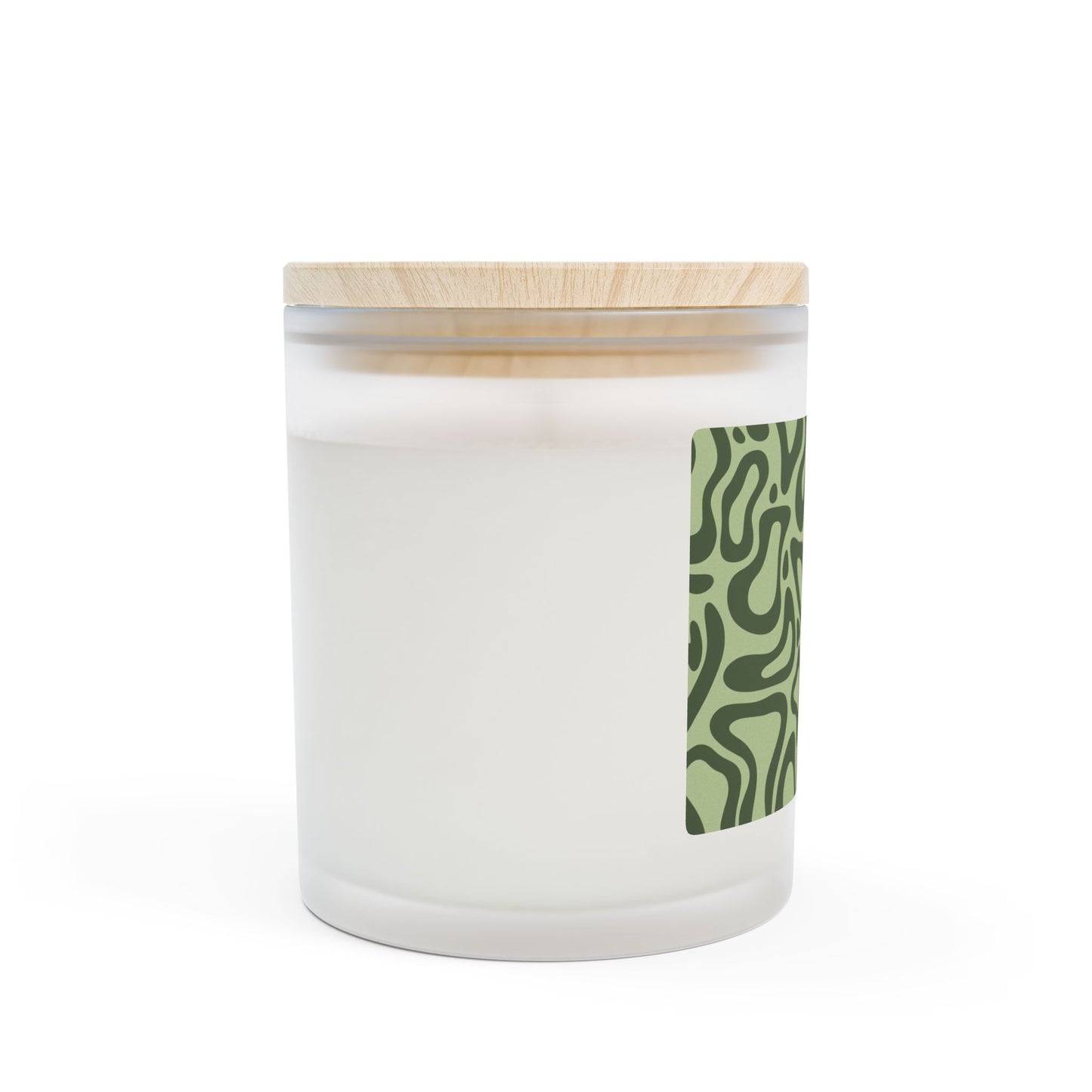 Stylish Frosted Glass Candle with Abstract Design - Home Decor, Relaxation Gift, Aromatherapy, Modern Decor, Unique Gift Idea