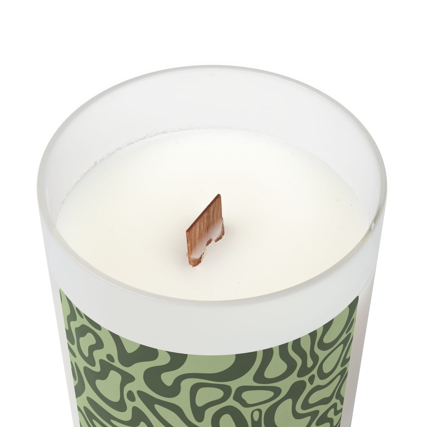 Stylish Frosted Glass Candle with Abstract Design - Home Decor, Relaxation Gift, Aromatherapy, Modern Decor, Unique Gift Idea