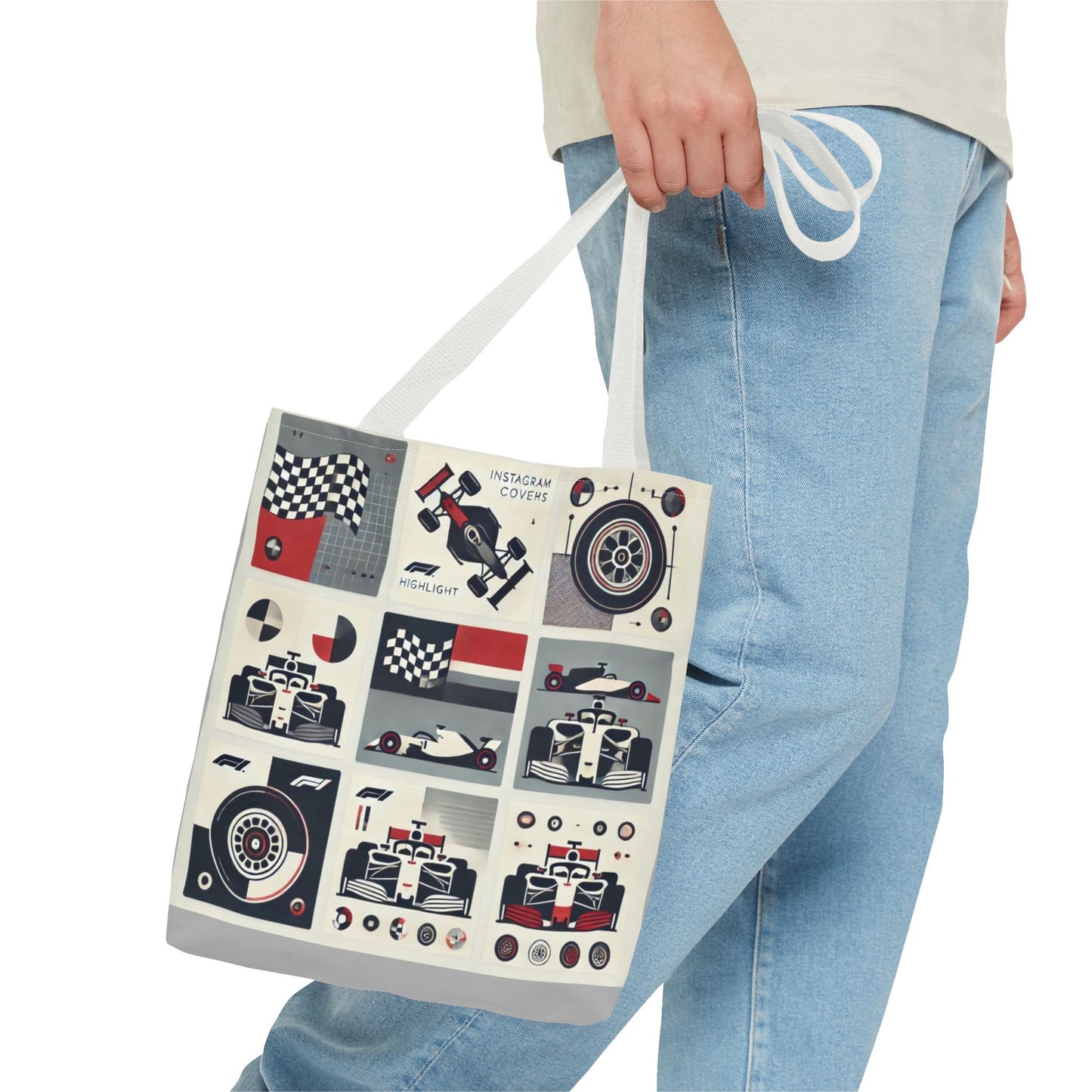 Racing Enthusiast Tote Bag - Perfect for Track Days, Gifts for Car Lovers, Casual Carryall, Auto Racing Events, Stylish Shopping Bag