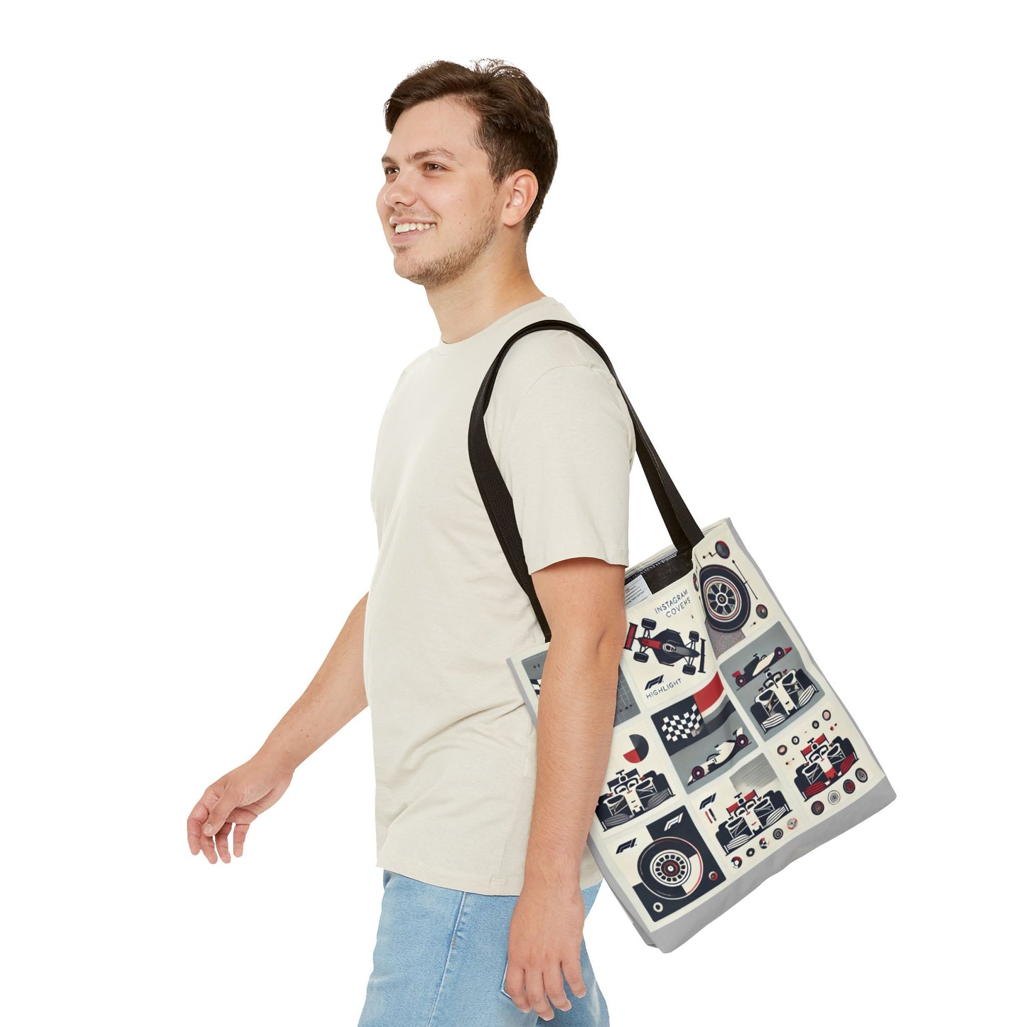Racing Enthusiast Tote Bag - Perfect for Track Days, Gifts for Car Lovers, Casual Carryall, Auto Racing Events, Stylish Shopping Bag