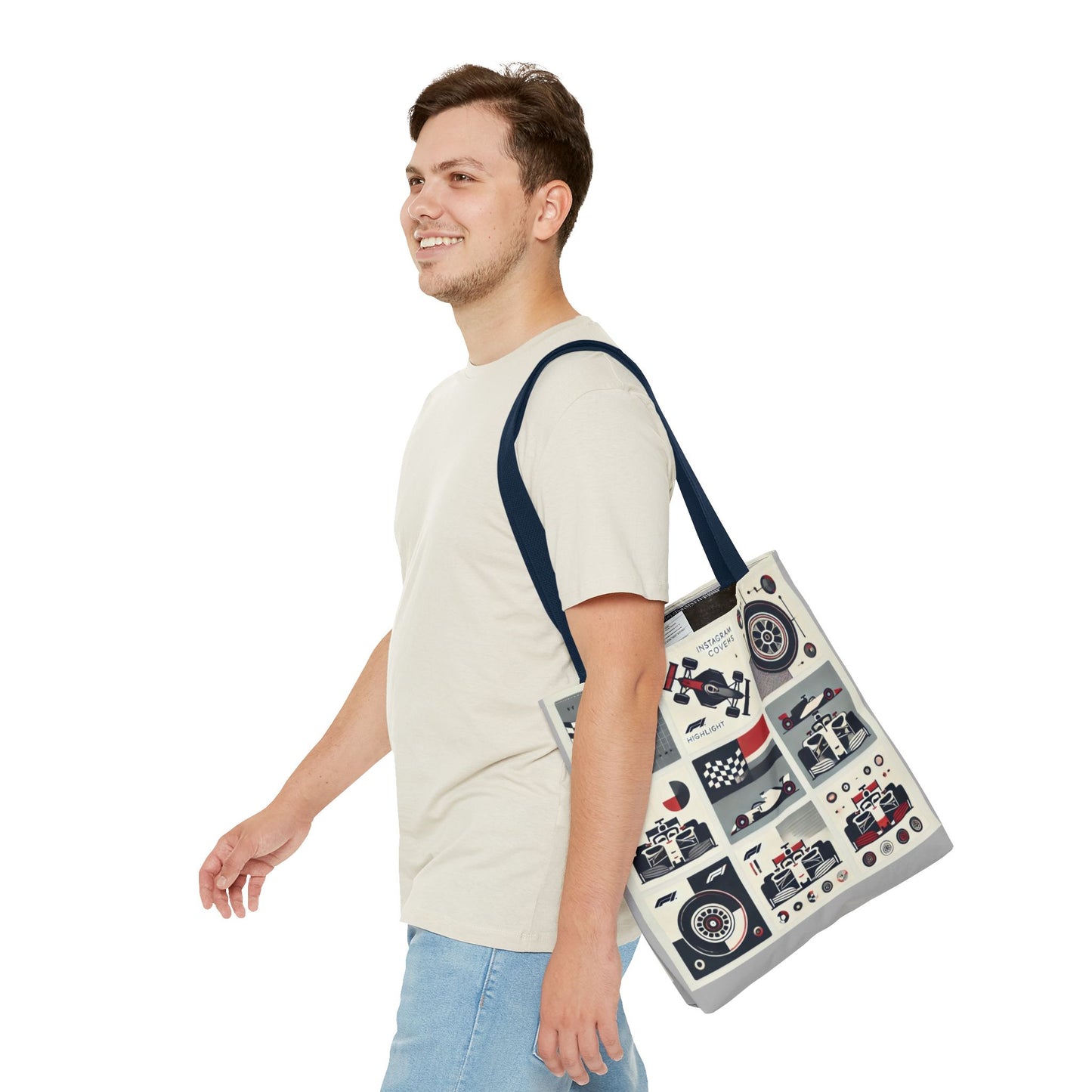 Racing Enthusiast Tote Bag - Perfect for Track Days, Gifts for Car Lovers, Casual Carryall, Auto Racing Events, Stylish Shopping Bag
