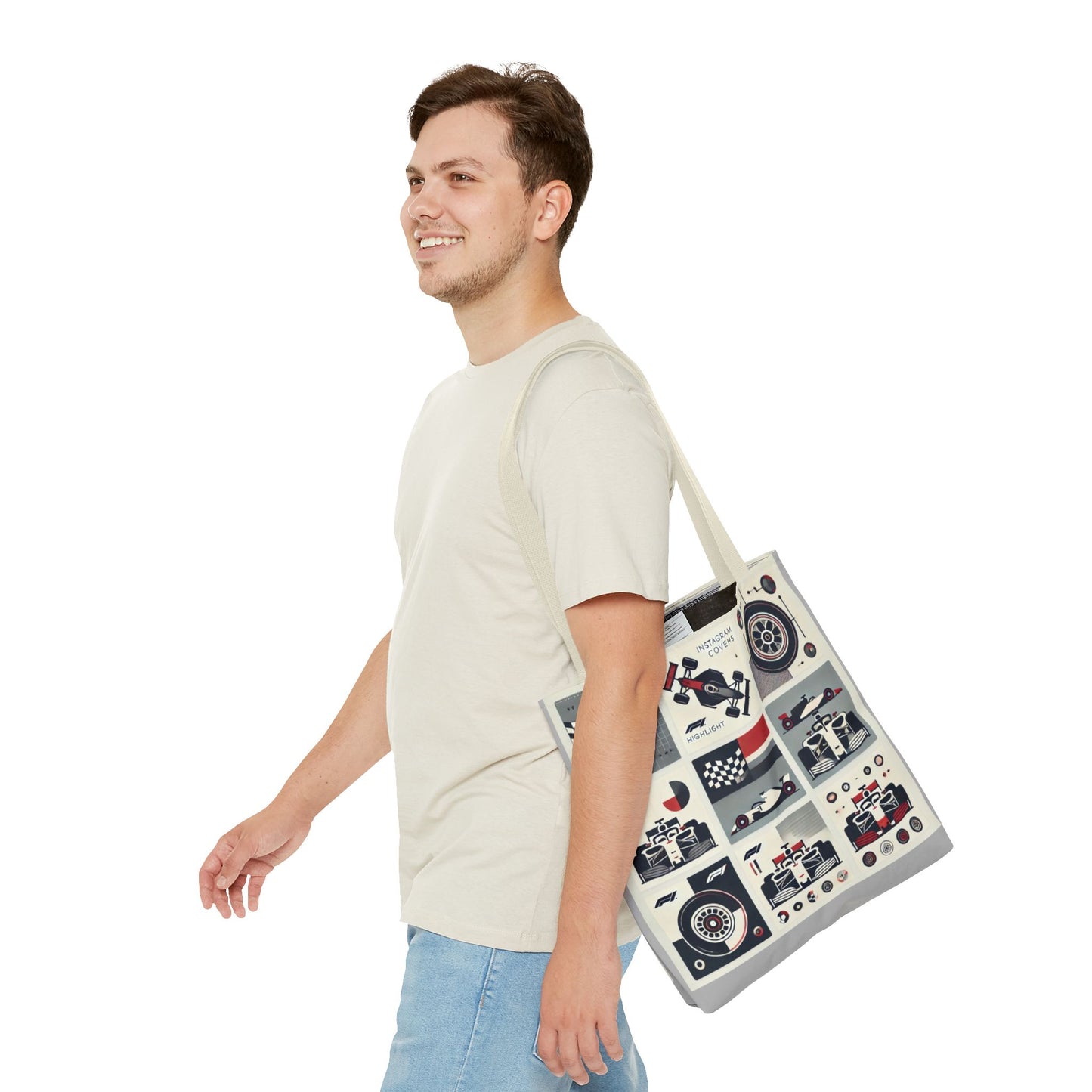 Racing Enthusiast Tote Bag - Perfect for Track Days, Gifts for Car Lovers, Casual Carryall, Auto Racing Events, Stylish Shopping Bag