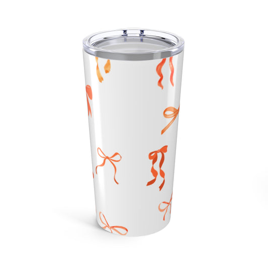 Chic Bow Tumbler 20oz | Stylish Thermal Travel Mug, Gift for Her, Perfect for Birthdays, Bridal Showers, or Parties