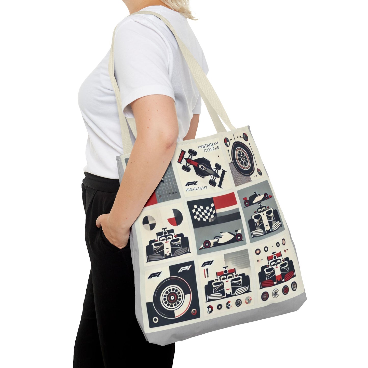 Racing Enthusiast Tote Bag - Perfect for Track Days, Gifts for Car Lovers, Casual Carryall, Auto Racing Events, Stylish Shopping Bag