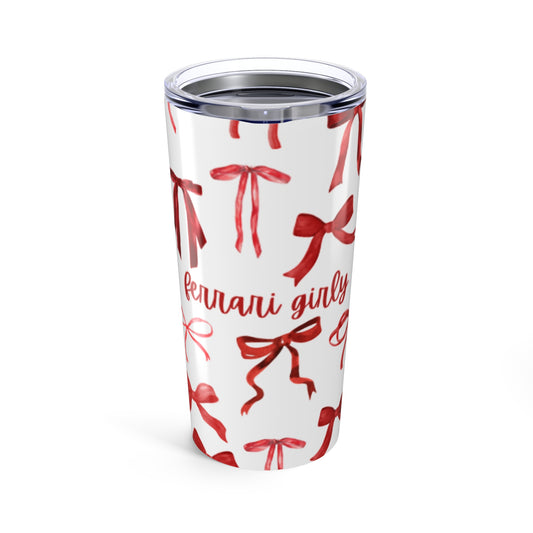 Girly Bow Tumbler 20oz - Cute Travel Mug for Women, Perfect Gift for Birthdays, Christmas, or Just Because - Water Bottle for all Ages