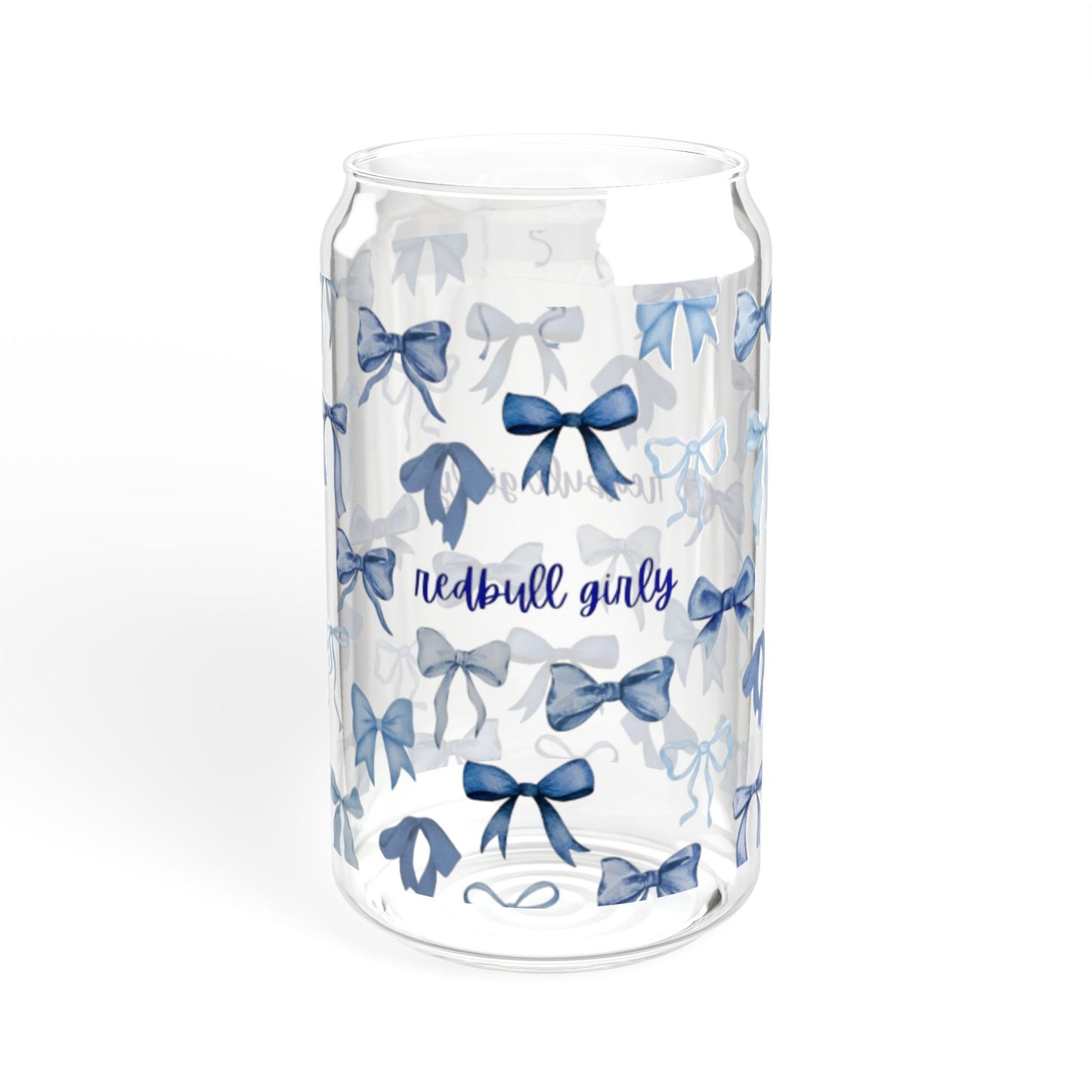 Charming Bow Sipper Glass, 16oz, Decorative Drinkware, Reusable Straw, Gift for Her, Cute Kitchen Decor, Wedding Favor