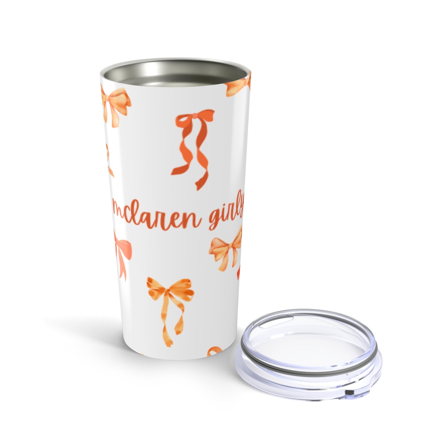 Chic Bow Tumbler 20oz | Stylish Thermal Travel Mug, Gift for Her, Perfect for Birthdays, Bridal Showers, or Parties