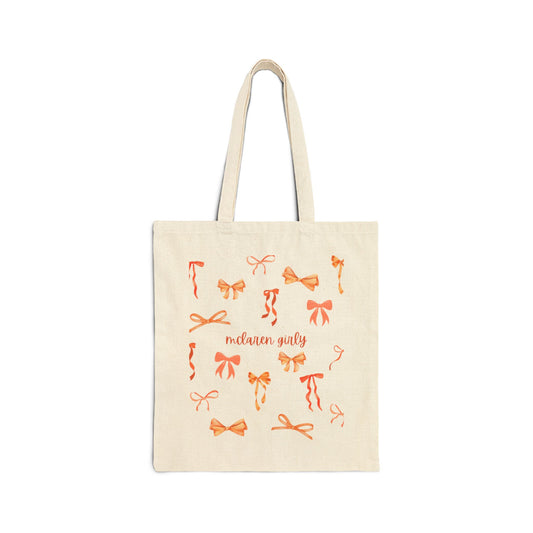 Charming Bow-Patterned Cotton Canvas Tote Bag, Eco-Friendly Bag, Shopping Tote, Gift for Her, Festival Bag, Everyday Use