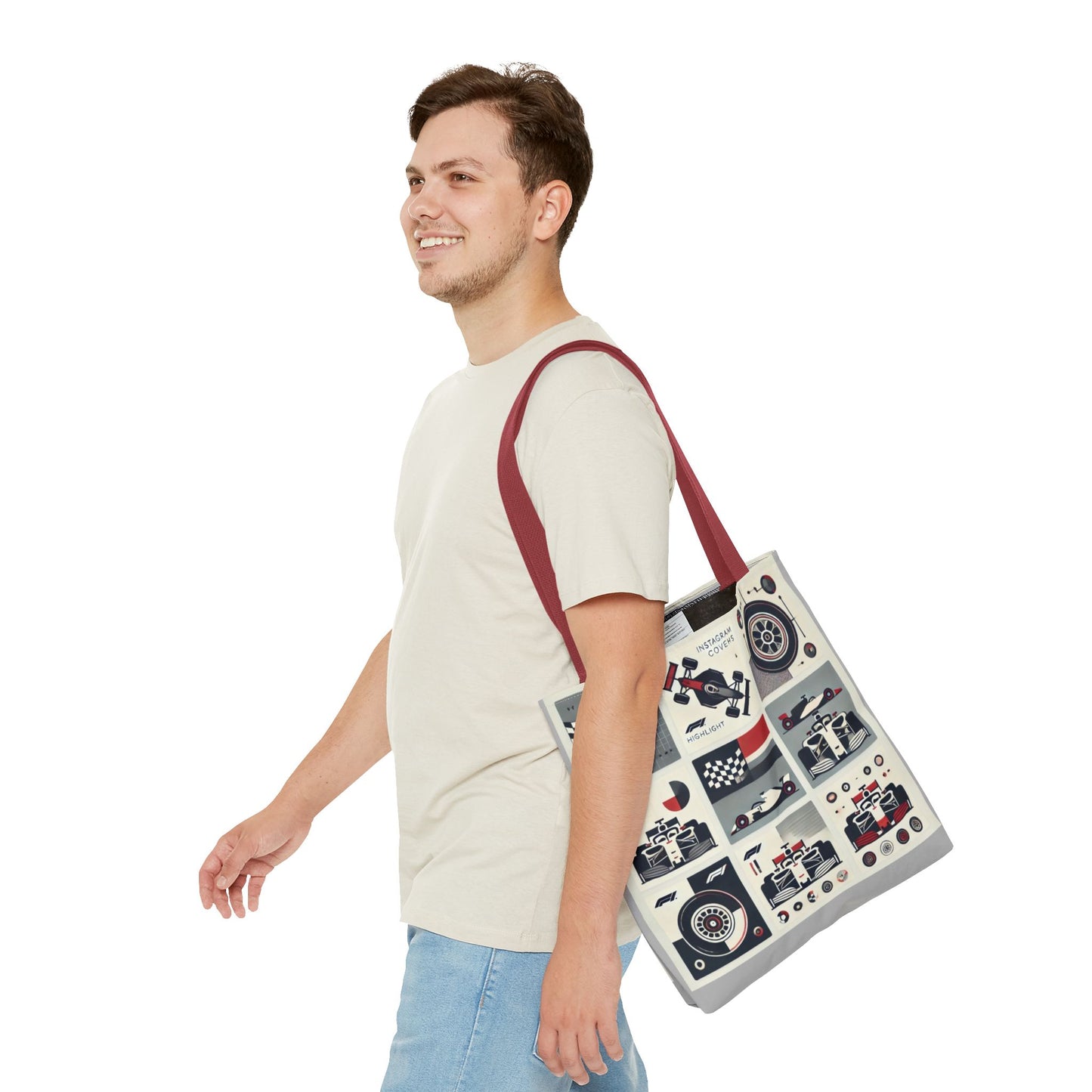Racing Enthusiast Tote Bag - Perfect for Track Days, Gifts for Car Lovers, Casual Carryall, Auto Racing Events, Stylish Shopping Bag