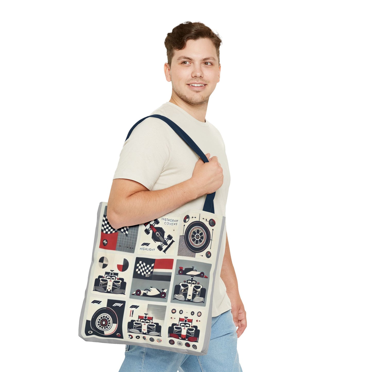 Racing Enthusiast Tote Bag - Perfect for Track Days, Gifts for Car Lovers, Casual Carryall, Auto Racing Events, Stylish Shopping Bag